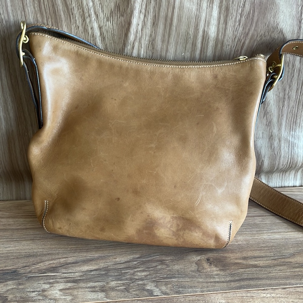 Pre-owned COACH Legacy Leather Slim Duffle Convertible Crossbody Bag in Tan 9328 - Picture 2 of 8
